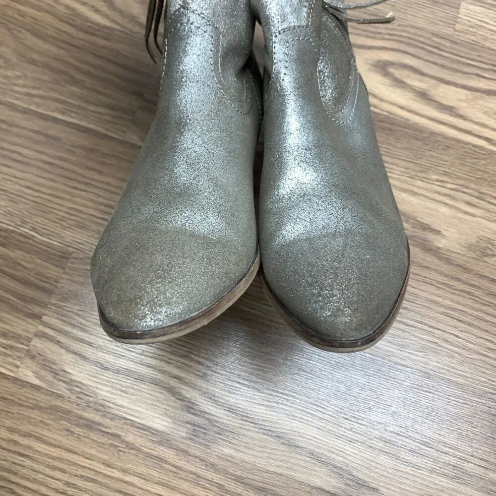 Frye zip metallic